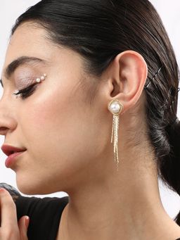 Sohi - Gold Plated Designer Stone Party Drop Earring for Women