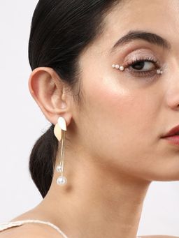 Sohi - Gold Plated Pearls Casual Drop Earring for Women