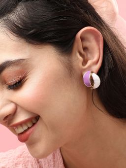 Sohi - Gold Plated Designer Casual Stud Earring for Women