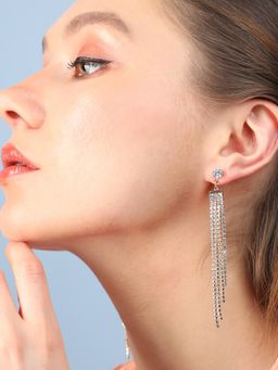 Sohi - Gold Plated Designer Stone Party Drop Earring for Women