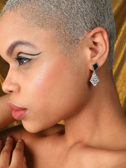 Sohi - Gold Plated Designer Stone Casual Drop Earring for Women