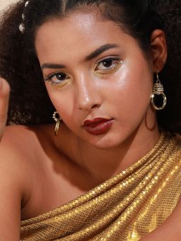 Sohi - Gold Plated Designer Stone Party Drop Earring for Women