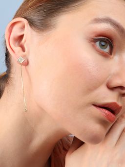 Sohi - Gold Plated Designer Stone Party Drop Earring for Women