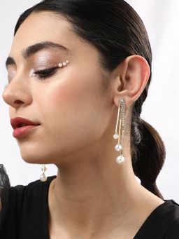 Sohi - Gold Plated Pearls Party Drop Earring for Women