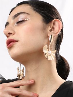 Sohi - Gold Plated Designer Casual Drop Earring for Women