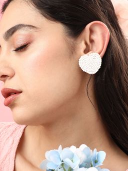 Sohi - Silver Plated Designer Stone Casual Drop Earring for Women