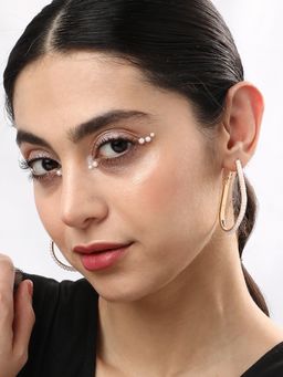 Sohi - Gold Plated Designer Party Hoop Earring for Women