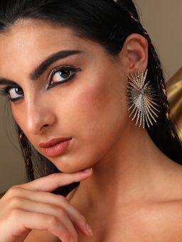 Sohi - Gold Plated Designer Casual Stud Earring for Women