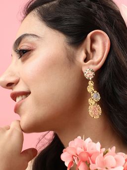 Sohi - Gold Plated Pearls Party Drop Earring for Women