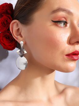 Sohi - Silver Plated Designer Casual Drop Earring for Women