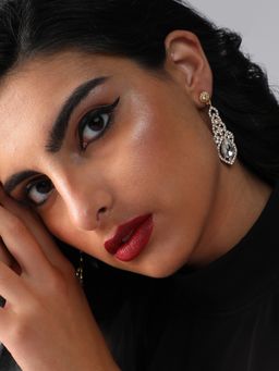 Sohi - Gold Plated Designer Stone Party Drop Earring for Women