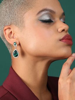 Sohi - Gold Plated Designer Stone Party Drop Earring for Women