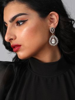 Sohi - Gold Plated Designer Stone Party Drop Earring for Women
