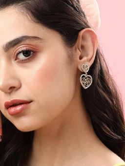 Sohi - Gold Plated Designer Stone Party Drop Earring for Women