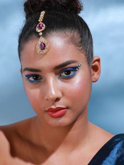 Sohi - Gold Plated Designer Stone Party Maang Tikka for Women