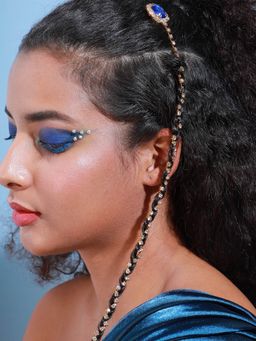 Sohi - Silver Plated Designer Stone Casual Maang Tikka for Women