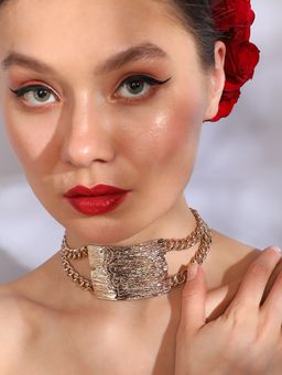 Sohi - Gold Plated Designer Party Necklace for Women