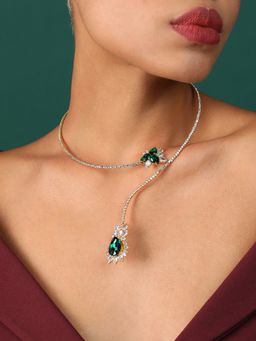 Sohi - Gold Plated Designer Stone Party Necklace for Women