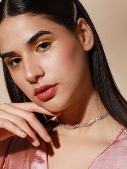 Sohi - Gold Plated Designer Party Necklace and Earring Set for Women