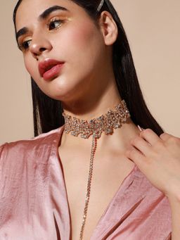 Sohi - Gold Plated Designer Party Necklace for Women