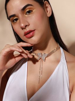 Sohi - Gold Plated Designer Party Necklace for Women