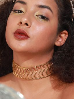 Sohi - Gold Plated Designer Party Necklace for Women