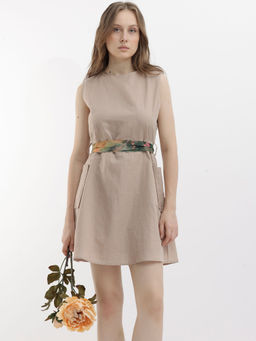 RAREISM - Felix Light Beige Solid Dress (Set of 2)