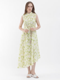 RAREISM - Loralai Green Abstract Dress