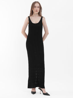 RAREISM - Majoka Black Solid Dress