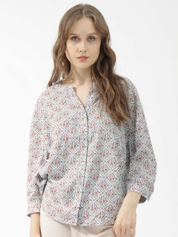 RAREISM - Nector Blue Printed Top