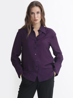 RAREISM - Wiesen Dark Purple Solid Shirt