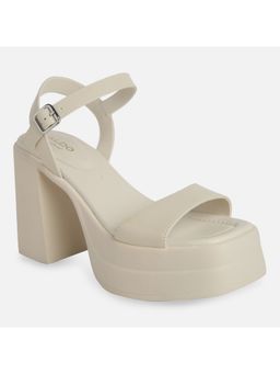 Aldo - Taina Leather White Solid Heels