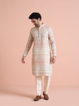 KISAH - Men Multi-Color Sequinned Kurta and Pant