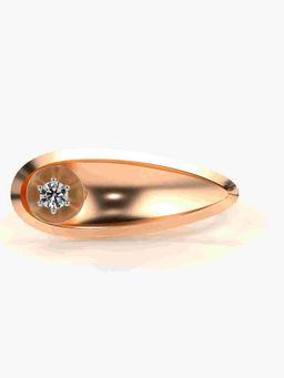 Valanova - Sterling Silver Plated with Rose Gold and Certified Lab Grown Diamond 0.11Cts Ring