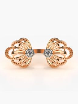 Valanova - Sterling Silver Plated with Rose Gold and Certified Lab Grown Diamond 0.06Cts Ring