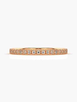 Valanova - Sterling Silver Plated with Rose Gold and Certified Lab Grown Diamond 0.25Cts Ring