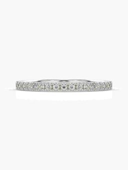 Valanova - Sterling Silver Plated with White Gold and Certified Lab Grown Diamond 0.25Cts Ring