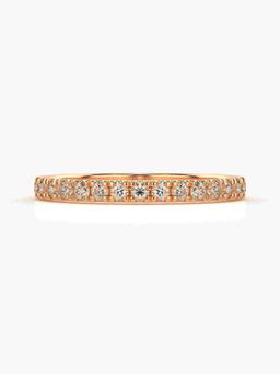 Valanova - Sterling Silver Plated with Rose Gold and Certified Lab Grown Diamond 0.37Cts Ring
