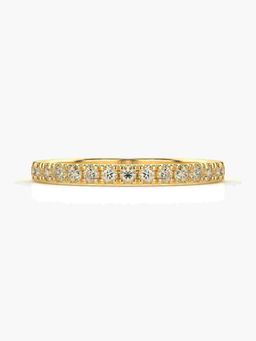 Valanova - Sterling Silver Plated with Yellow Gold and Certified Lab Grown Diamond 0.37Cts Ring