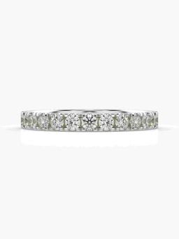Valanova - Sterling Silver Plated with White Gold and Certified Lab Grown Diamond 0.58Cts Ring