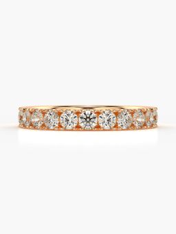 Valanova - Sterling Silver Plated with Rose Gold and Certified Lab Grown Diamond 1.09Cts Ring