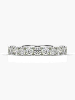 Valanova - Sterling Silver Plated with White Gold and Certified Lab Grown Diamond 1.09Cts Ring