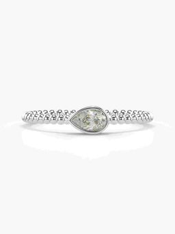 Valanova - Sterling Silver Plated with White Gold and Certified Lab Grown Diamond 0.25Cts Ring