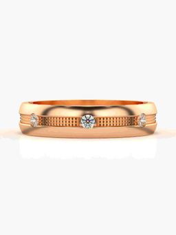 Valanova - Sterling Silver Plated with Rose Gold and Certified Lab Grown Diamond 0.11Cts Ring