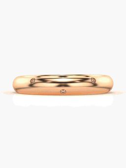Valanova - Sterling Silver Plated with Rose Gold and Certified Lab Grown Diamond 0.10Cts Ring