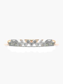 Valanova - Sterling Silver Plated with Rose Gold and Certified Lab Grown Diamond 0.12Cts Ring