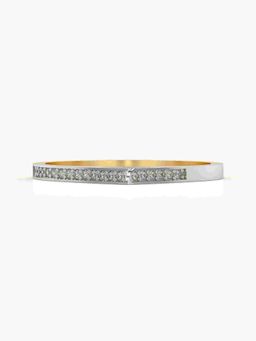 Valanova - Sterling Silver Plated with Yellow Gold and Certified Lab Grown Diamond 0.11Cts Ring
