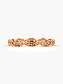 Valanova - Sterling Silver Plated with Rose Gold and Certified Lab Grown Diamond 0.15Cts Ring