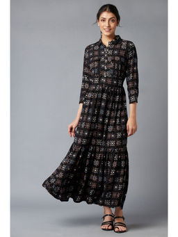 W - Black Geometric Dress