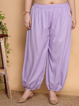 LetsDressUp - Women Lavender Silk Blend Solid Salwar